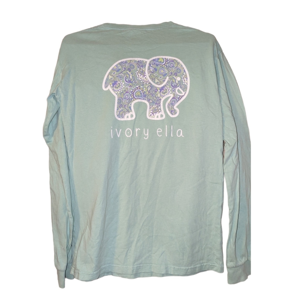 Ivory Ella Green Long Sleeve Shirt Size Small